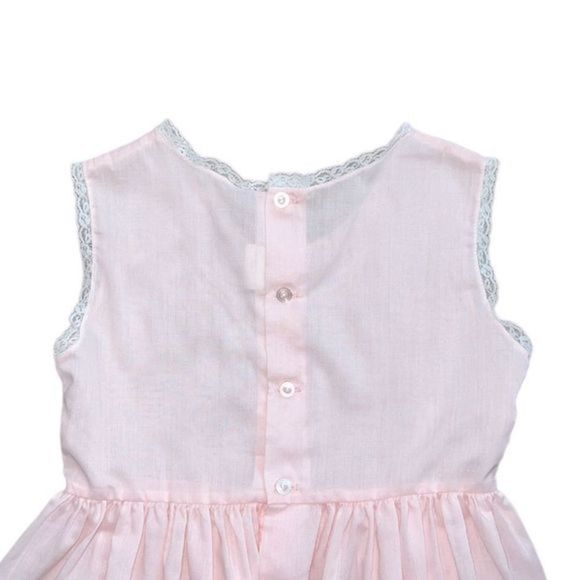 𝅺vintage C I Castro & Co Inc. Girls' Pink Lace Sleeveless Shift Dress Sz 6X‎ - Picture 4 of 9
